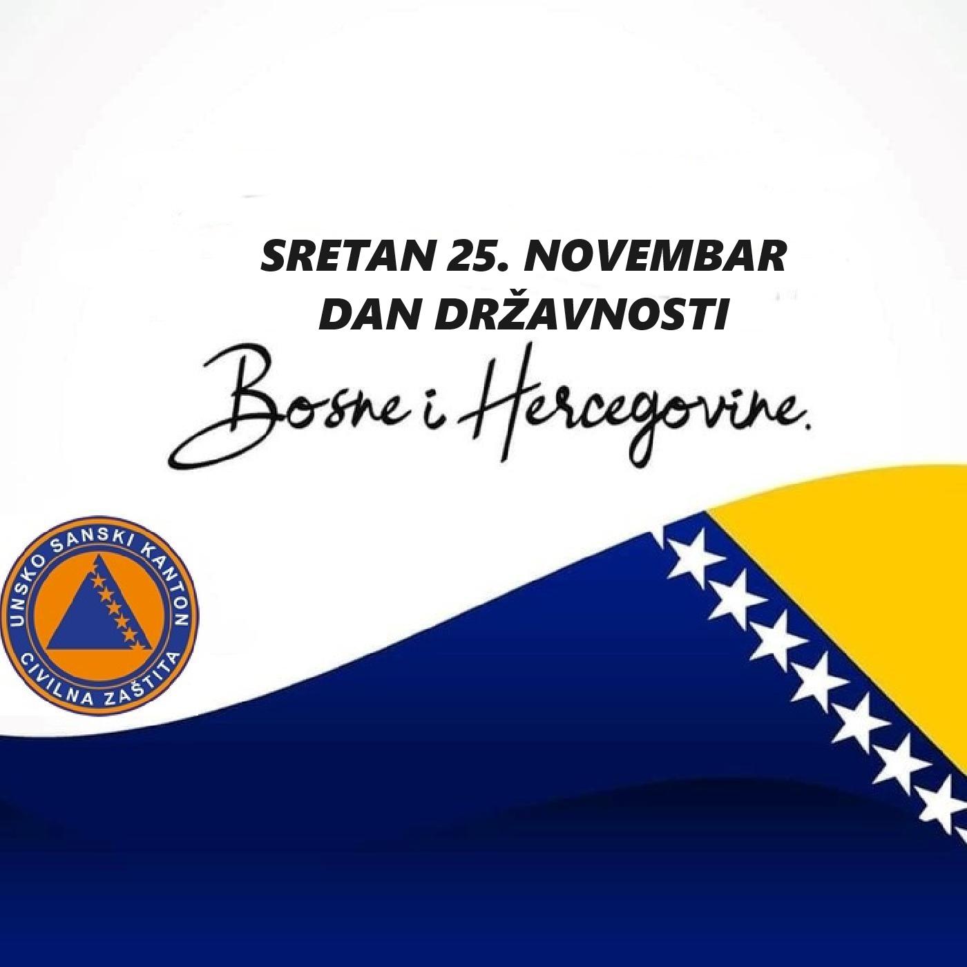 ČESTITKA POVODOM 25. NOVEMBRA, DANA DRŽAVNOSTI BOSNE I HERCEGOVINE