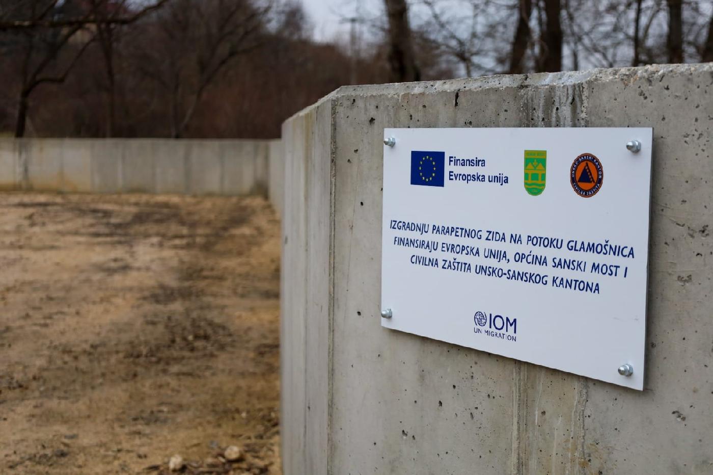 Završena izgradnja pomoćnog parapetnog zida u Sanskom Mostu